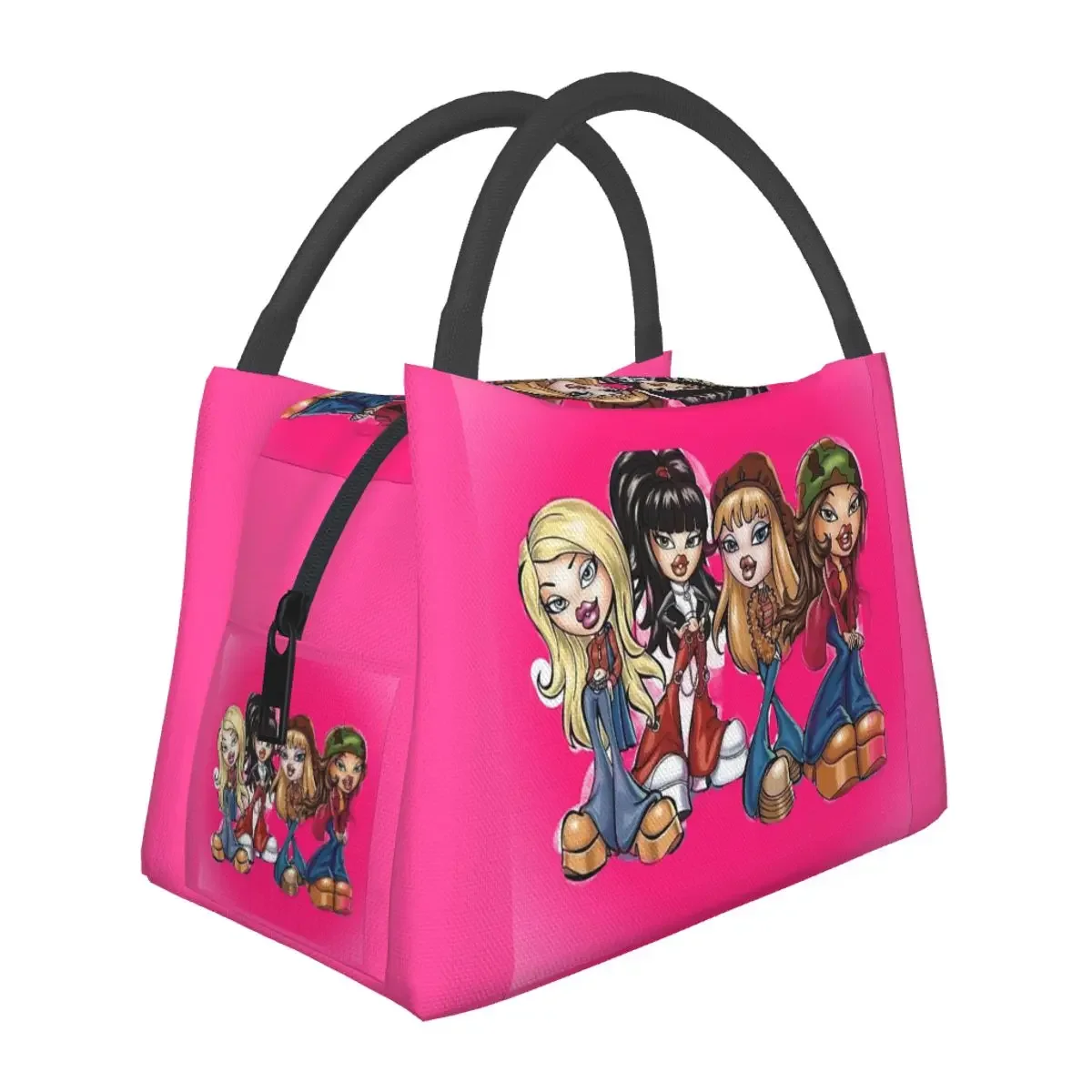 

Кукла Bratzs, сумки для обеда, изолированная коробка для бенто, герметичная сумка для обеда, сумки для пикника, термосумка-холодильник для женщин, детей, офиса