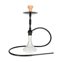 Shisha Hookah Single Tube Water Smoke Bottle Medium New Aluminum Alloy Arabic Shisha Hookah For Bar Party Accessories