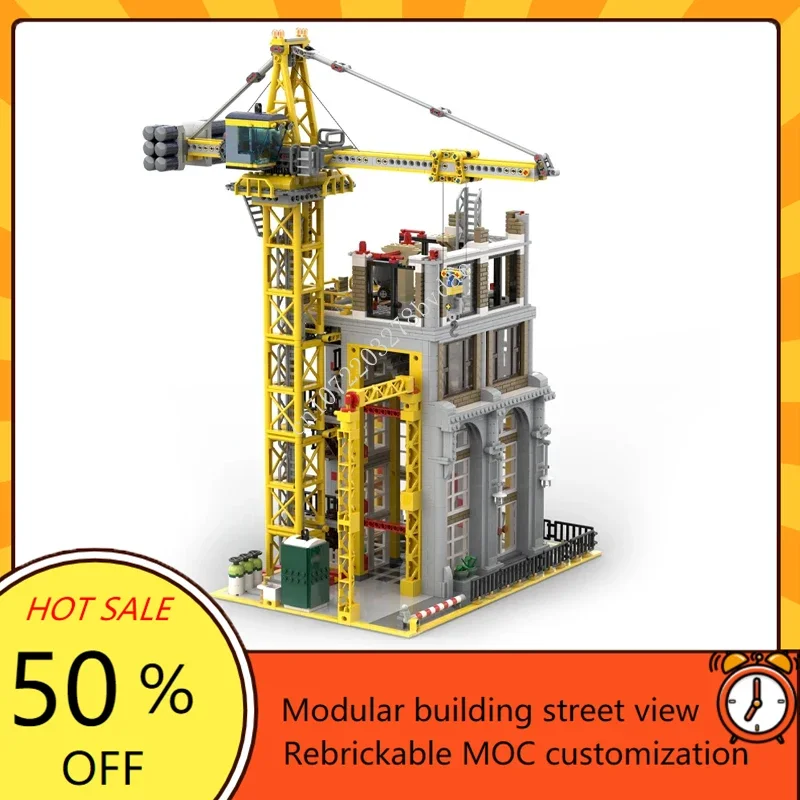 

3374PCS Construction Site Modular MOC-910008 Creative street view Model Building Blocks Architecture Assembly Model Toys Gift