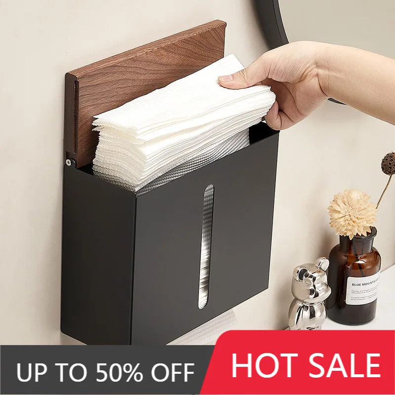 Bathroom Tissue Box Luxury Living Room Bedroom Tissue Box Storage Kitchen Wall Mounted Paper Case Toilet Rectangular Home Decor
