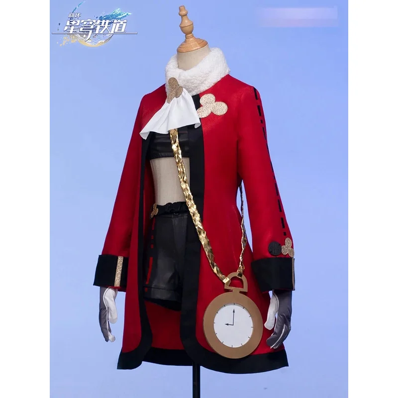 Honkai Star Rail Pom-Pom Personification Cosplay Costume Train Manager Suit Uniforms Halloween Pom Unisex Cute Cosplay Outfit