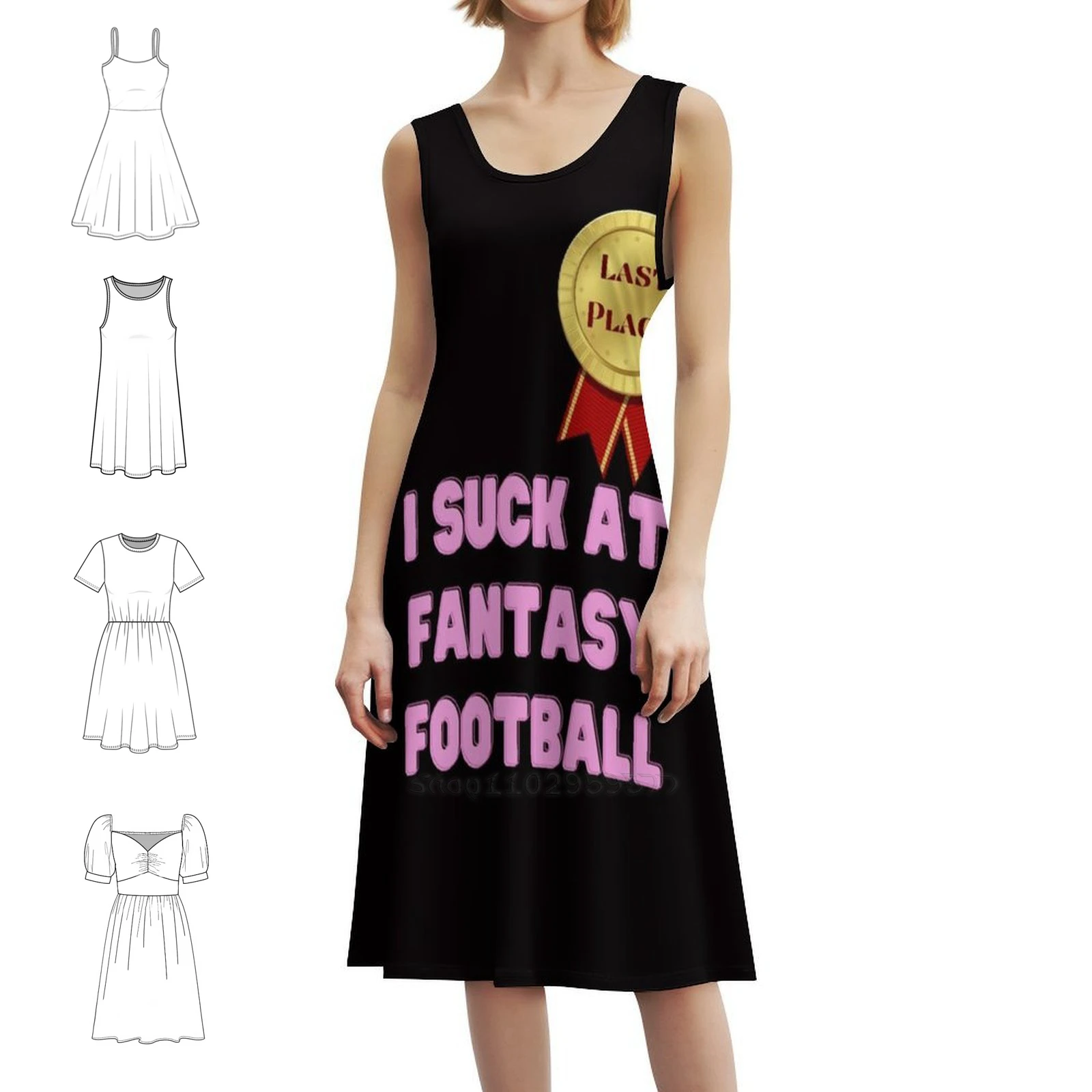 

I Suck At Fantasy Football Женское уличное платье в стиле хип-хоп с графическим принтом Клубная одежда Trendy I Suck At Fantasy Football I