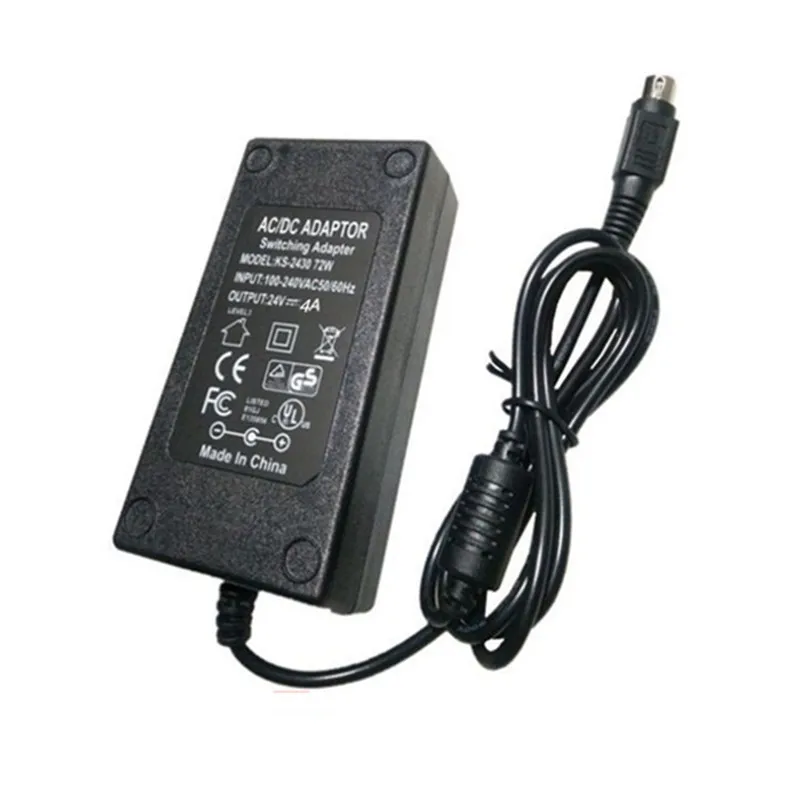 Replacement AC Adapter 24V 4A 4PIN Charger for GVE GM95-240400-F GM90-2404 Power Supply