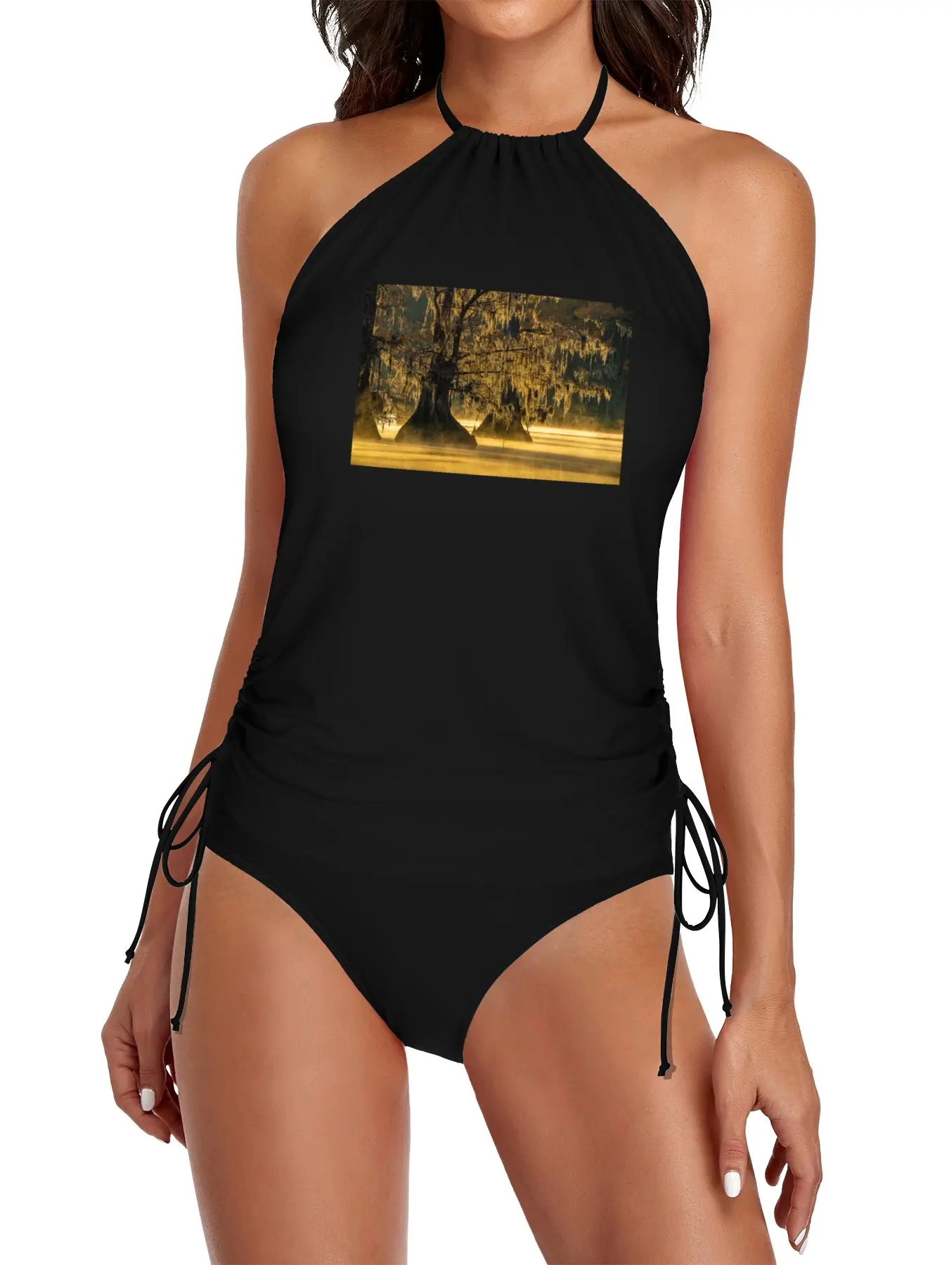 

Atchafalaya Basin, Louisiana, Beautiful Landscape Split Swimsuit Set beach clothes women swimsuits women Bikini swimsuit