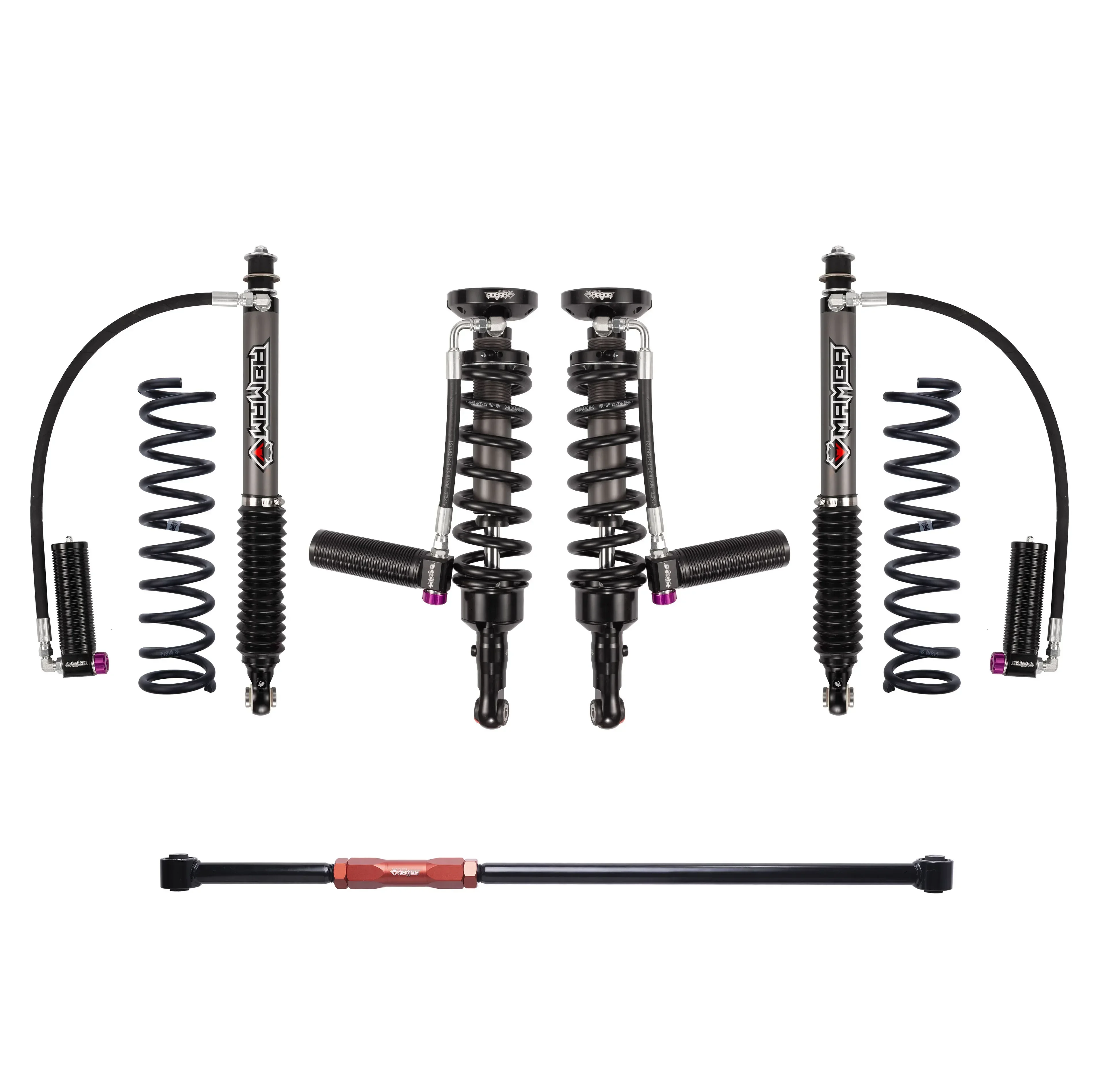 

For Toyota prado 90 95 Monotube 2.0 remote reservoir adjustable shock absorbers 2 inches lift off-road suspension kit