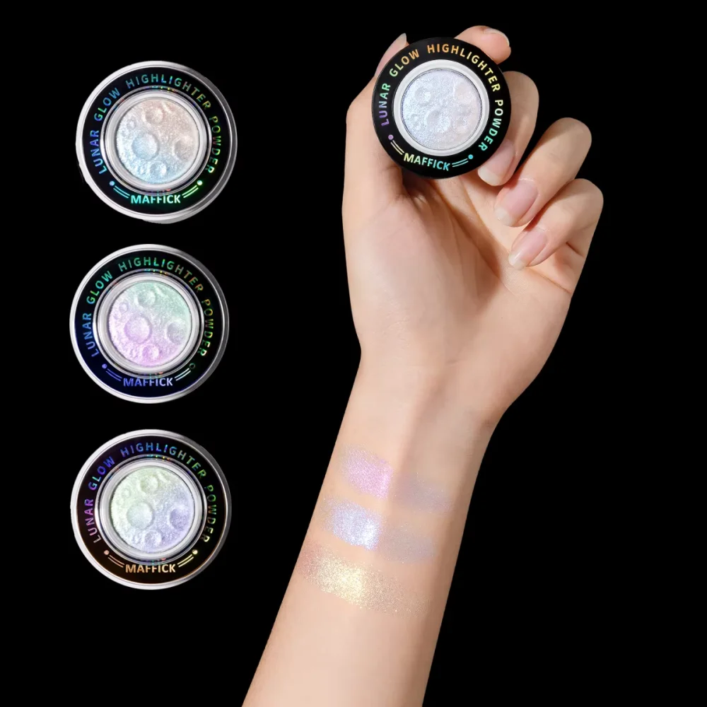 MAFFICK Multicolor Planet Pearl Highlighter, natürlich konturierend, aufhellend, Ihr Ganzkörper in drei Maßen