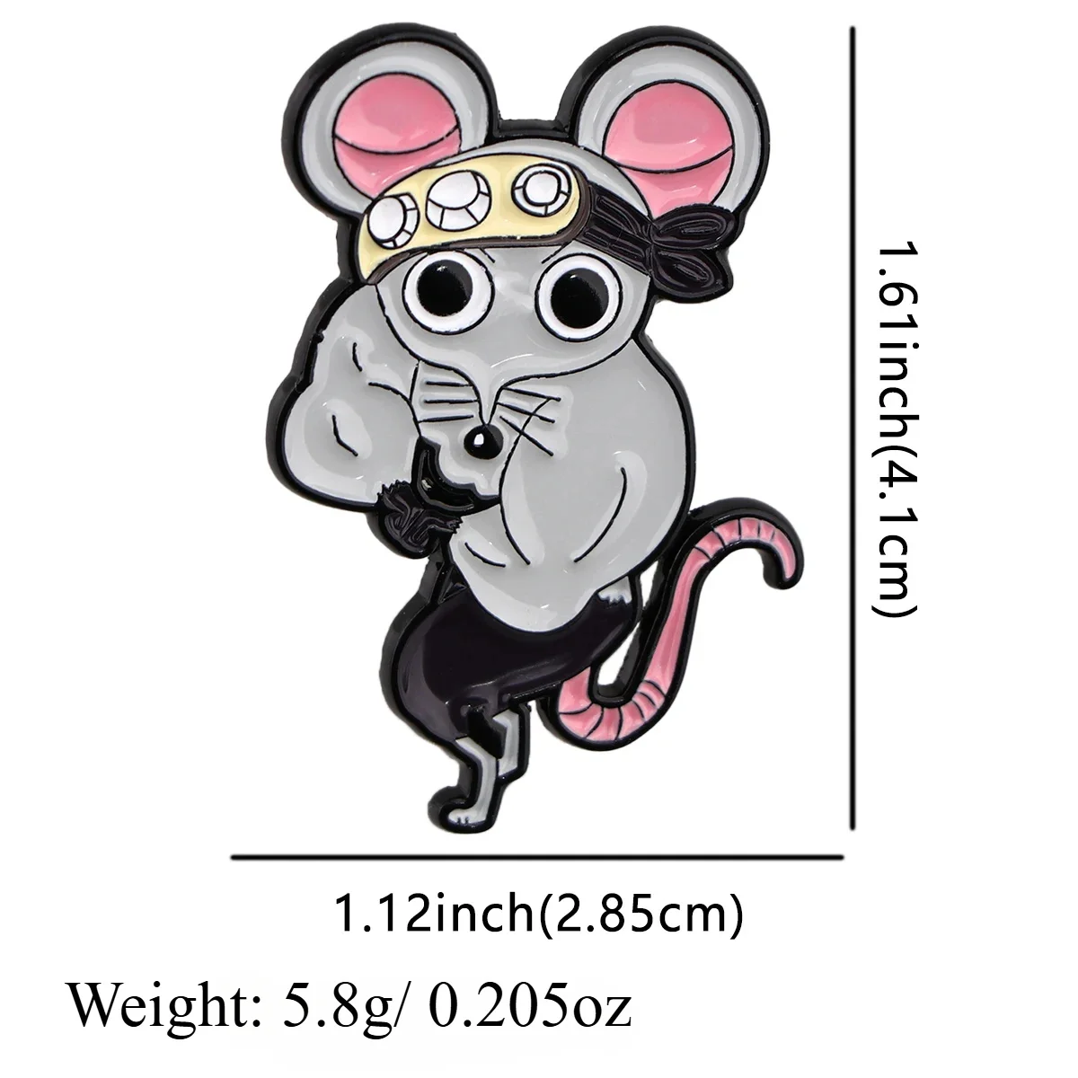 الجدة أنيمي ماوس المينا دبوس لطيف الكرتون الحيوان شارة بروش لحقيبة الظهر الملابس والاكسسوارات الأزياء والمجوهرات الأصدقاء الهدايا #3