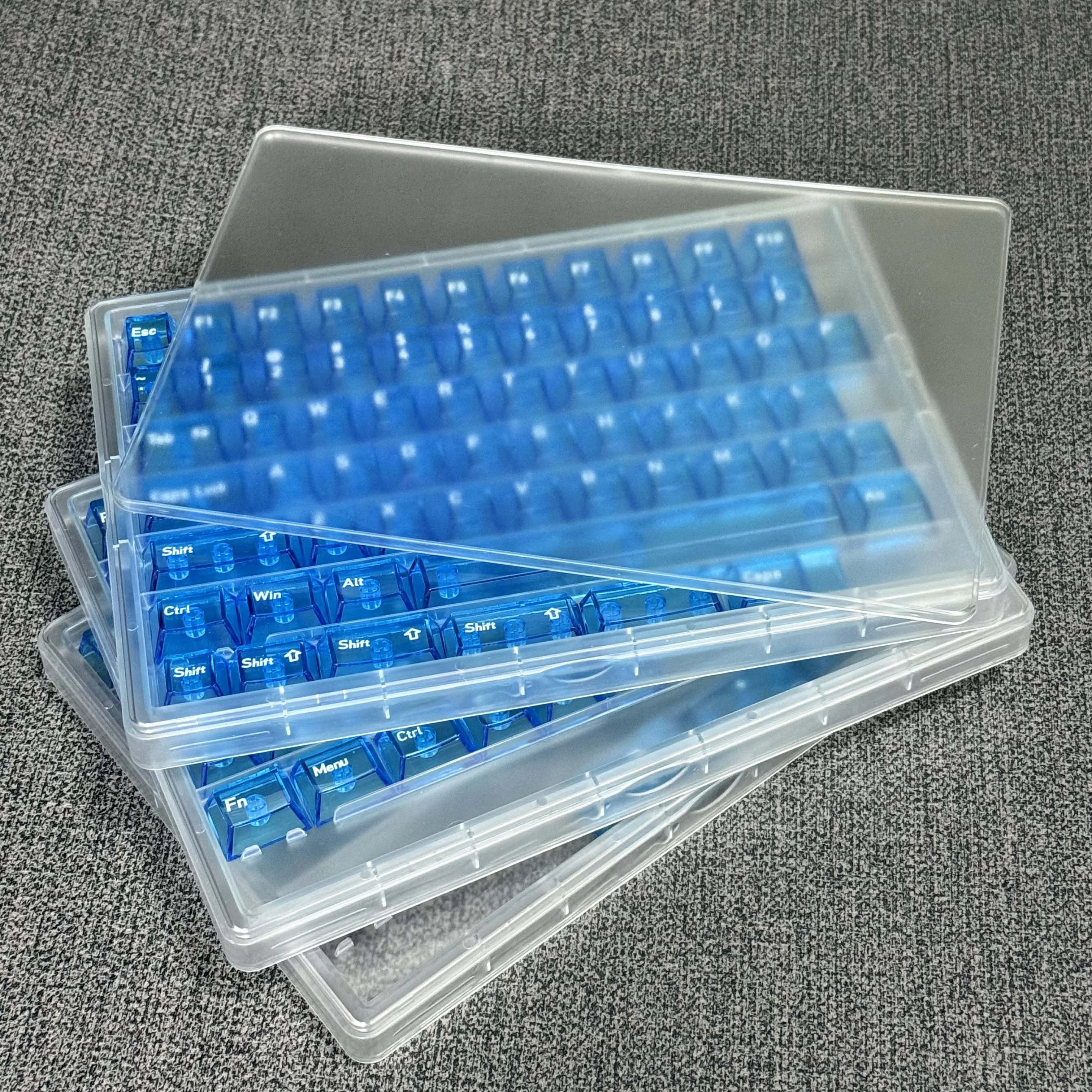 Dustproof Transparent Keycap Storage Box 3-layer Display Stackable Support MOA XDA MAO CHERRY OEM Keycap Storage Box with Lid view 3