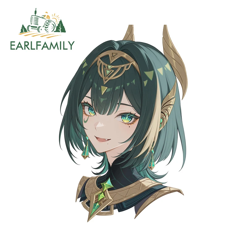 EARLFAMILY Nefer Genshin Impact Car Stickers Fashionable Toolbox Computer Cooler Decal Simple Practical All Types of Vehicles