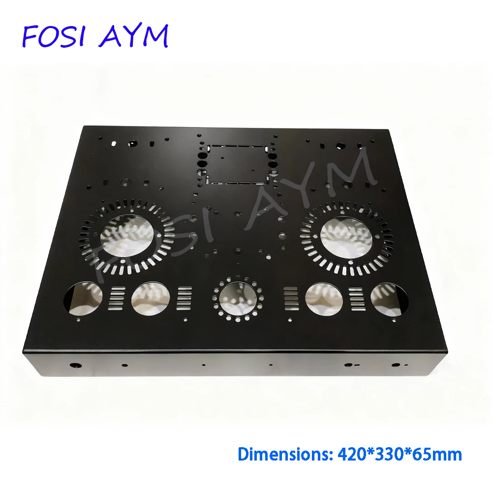 

420*330*65mm FOSI AYM Iron Amplifier Chassis Preamplifier Case 211/845/805 Vacuum Tube Amplifier Chassis Shell DIY Box