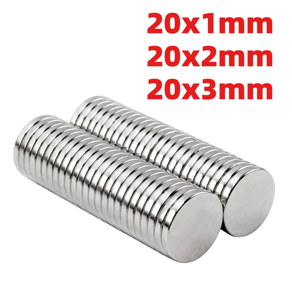 20x1/20x2/20x3mm Circular Magnets, Multi‑Purpose Round Magnetic Pieces for Photo Walls, Household Use, Bathroom Fittings