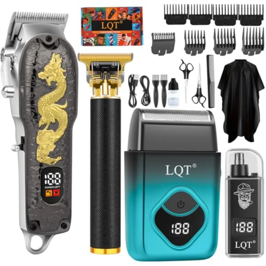 

® Professional Hair Clippers for Men, Hair Trimmer Cordless Barber Clippers and Trimmers Set, Hair Cutting Kit for Men Grooming
