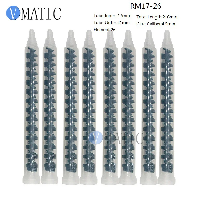 Free Shipping Resin Dynamic Mixer RM 17-26 Mixing Nozzles Plastic Round End Static Mixer Tube