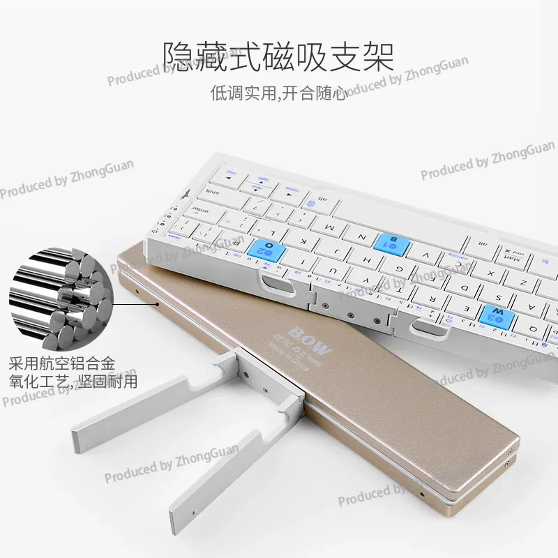 for Apple Ipad Millet Tablet Portable Wireless Mini Folding Bluetooth Keyboard and Mouse Set Is Suitable