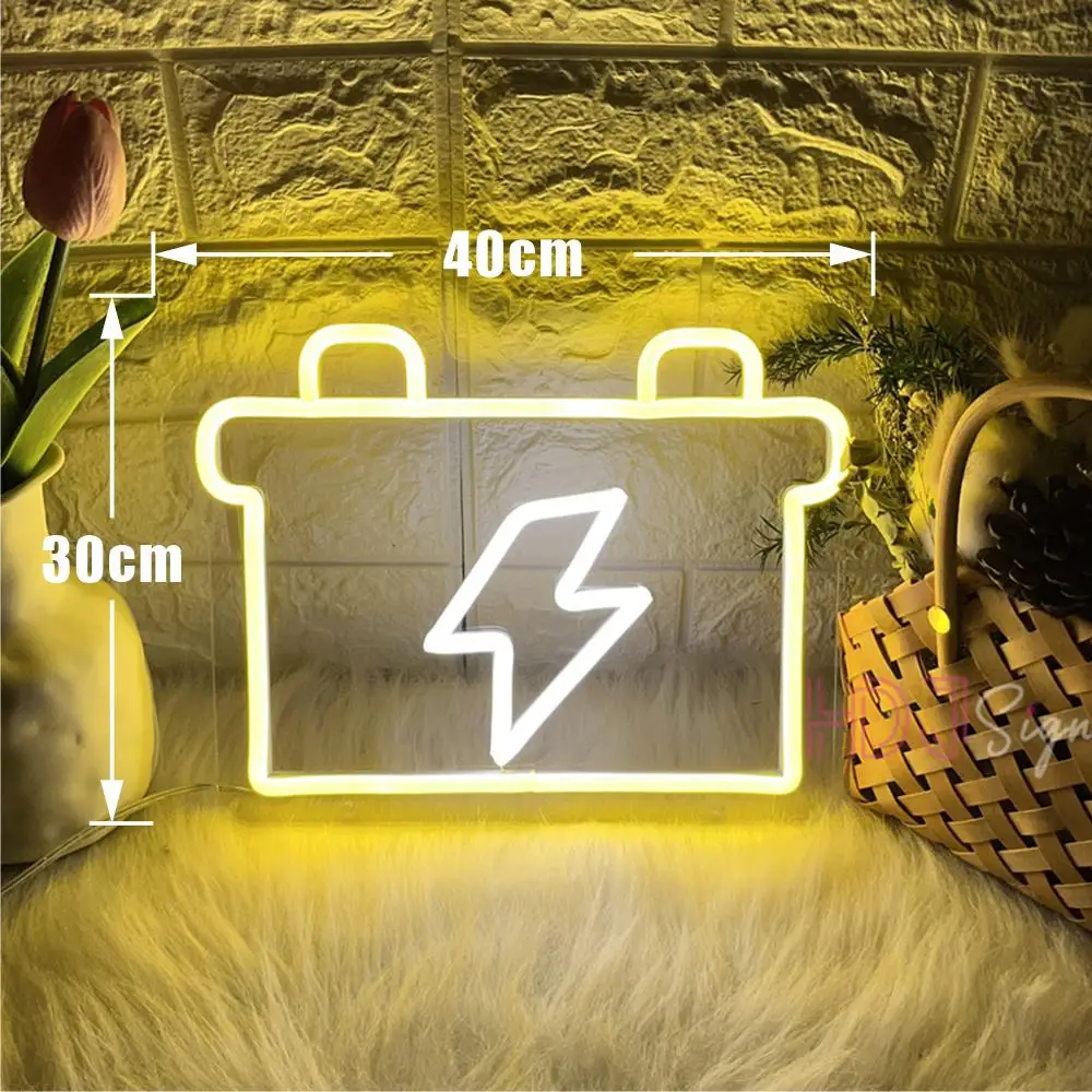 Battery Neon Led Sign For Garage Auto Repair Shop Decor Wall Hanging Neon Sign Led Lights Work Shop Store Bussiness Neon Lights