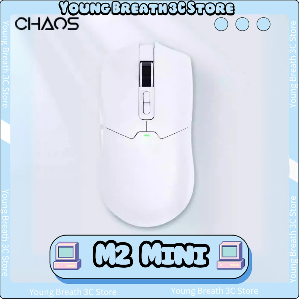 CHAOS M2 Mini Pro Mouse PAW3395 Dual Mode Wireless Gaming Mouse Custom 8000Hz Polling Rate Lightweight Mice Gamer PC Accessories