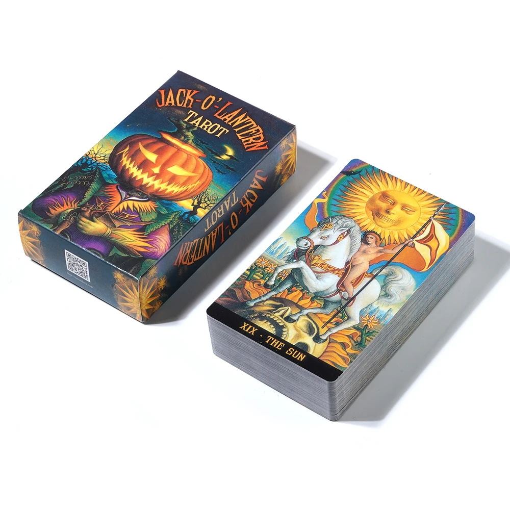 Jack-O\'-Lantern Tarot by Giuliano Costa  78-card deck and PDF instructional booklet popular Halloween decks Wheel of the Year