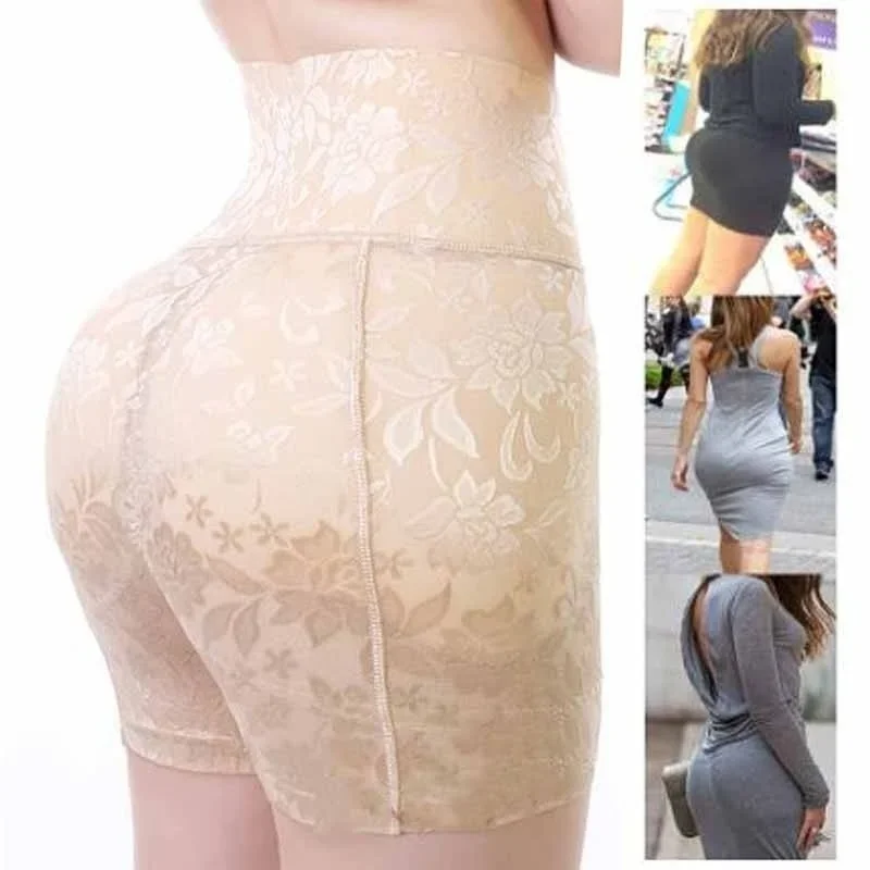 

High Waist Women Body Shaper Seamless Bum Lifter Fake Ass Padded Panties Lace Hip Enhancing Underwear Shapewear Sexy Lingerie