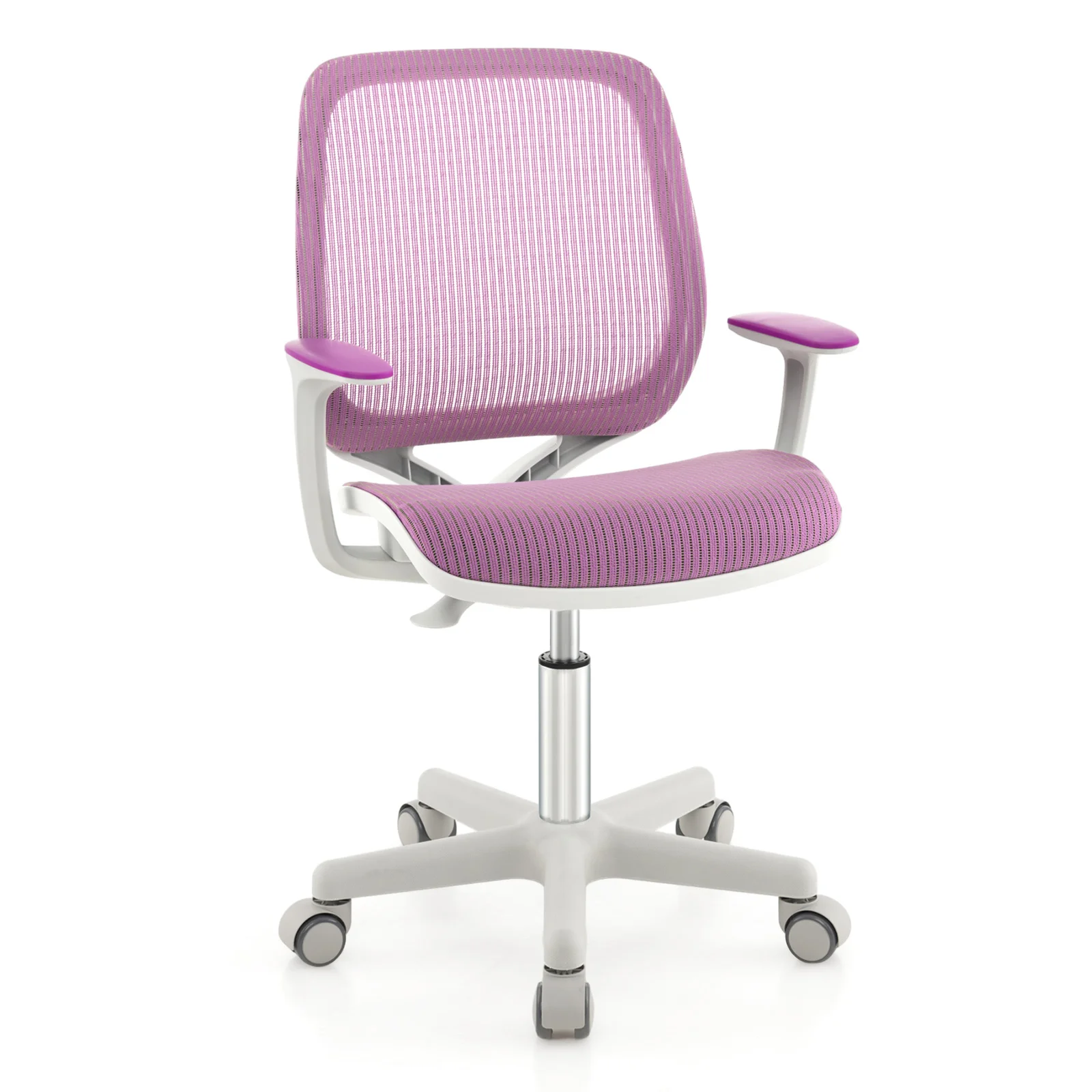

Desk Chair Swivel Mesh Computer Chair W/ Adjustable Height Purple