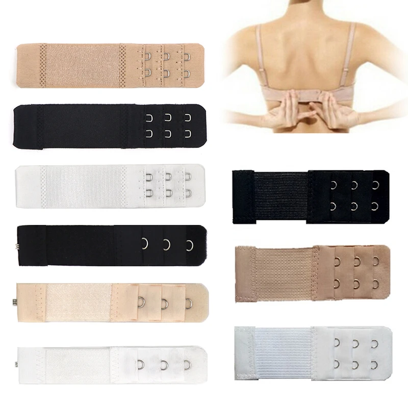 3pcs Women Bra Extenders Extension Underwear Accessories Bra Lengthen Expander 3 Row Buckle Adjustable Hook Intimate Accessories