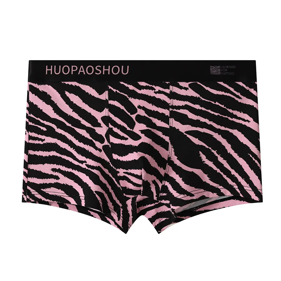 Mode männer Unterwäsche Baumwolle Leopard Gedruckt Höschen Atmungsaktivem Boxer Shorts Sexy U Ausbuchtung Beutel Unterhose Hombre