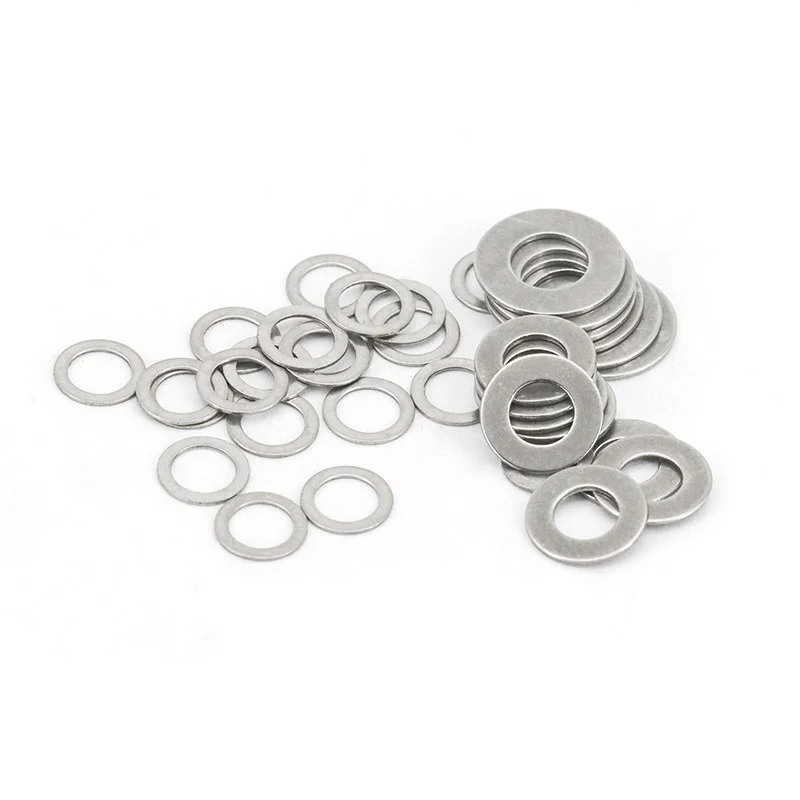 5-100pcs 304 Ultra-Thin Gasket Stainless Steel Metal Washer with Thickness of 0.1/0.2/0.3/0.5mm for Shaft Clearance Flat Washers
