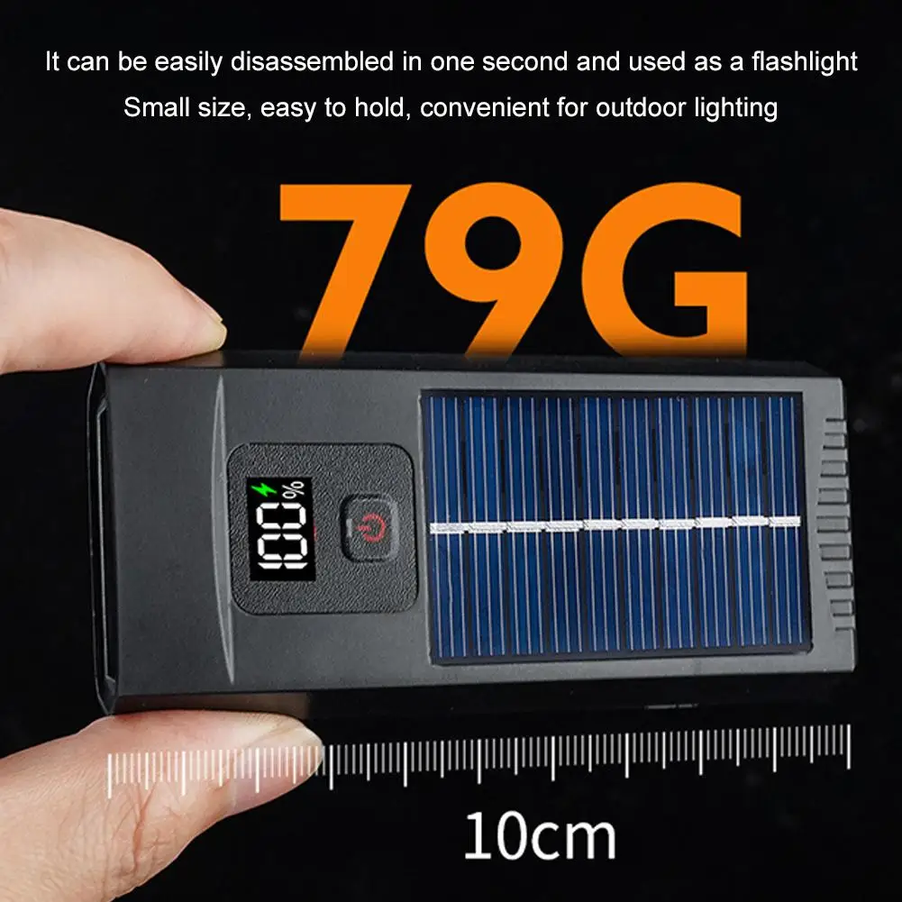 Solar Bike Light Headlight Road Bike Front Lamp Flashlight USB Waterproof Accessories Durability Bike Rechargeable N4K6