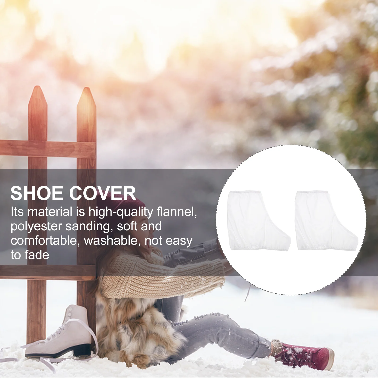 

1Pair Ice Skate Shoe Sleeve Stretchable Fabric Cover for Hockey Figure Skates Enhanced Durability Fade Resistant Perfect Fit