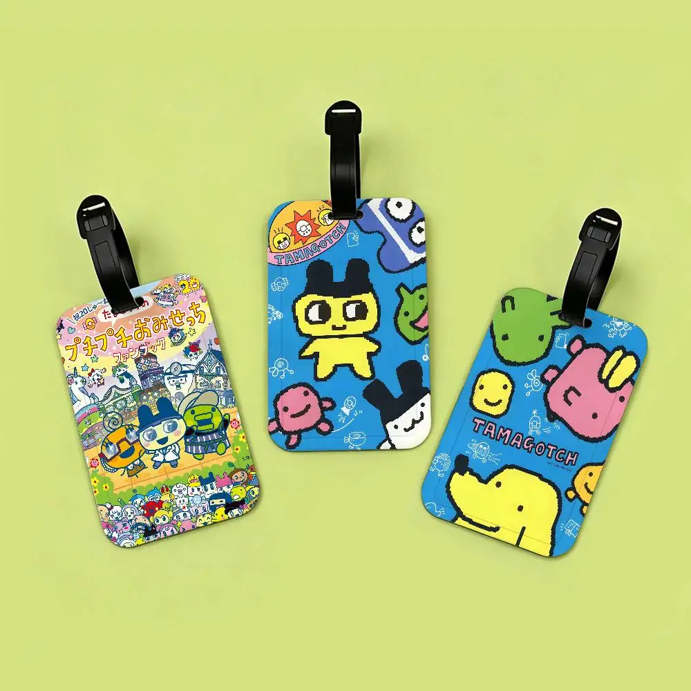 T-T-Tamagotchi-Cut-Friend-Game Travel Accessory PVC Luggage Tag Anti lost Design Detachable Information Card Sleeve