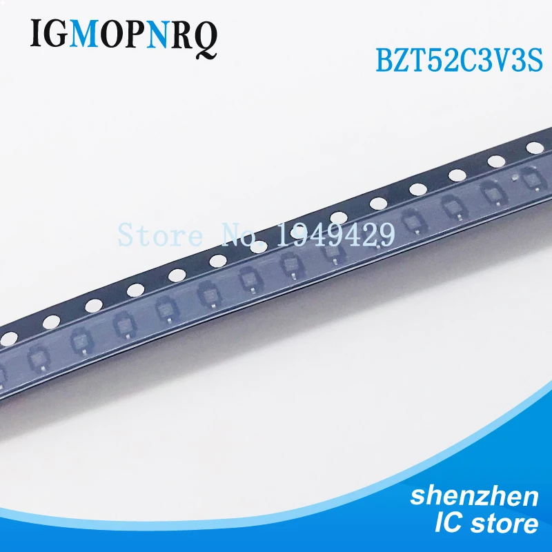 100PCS BZT52C2V4 SMD Zener Diode SOD-123 BZT52C2V7 W1 BZT52C3V0 W2 BZT52C3V3 W3 BZT52C3V6 W4 BZT52C3V9 W5 BZT52C4V3 W6