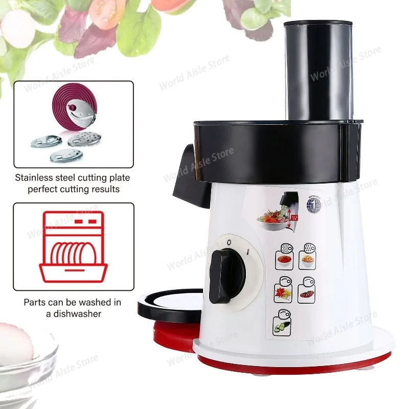 Multifunctional Automatic Salad Machine, Cheese and Vegetable Slicing and Shredding Machine