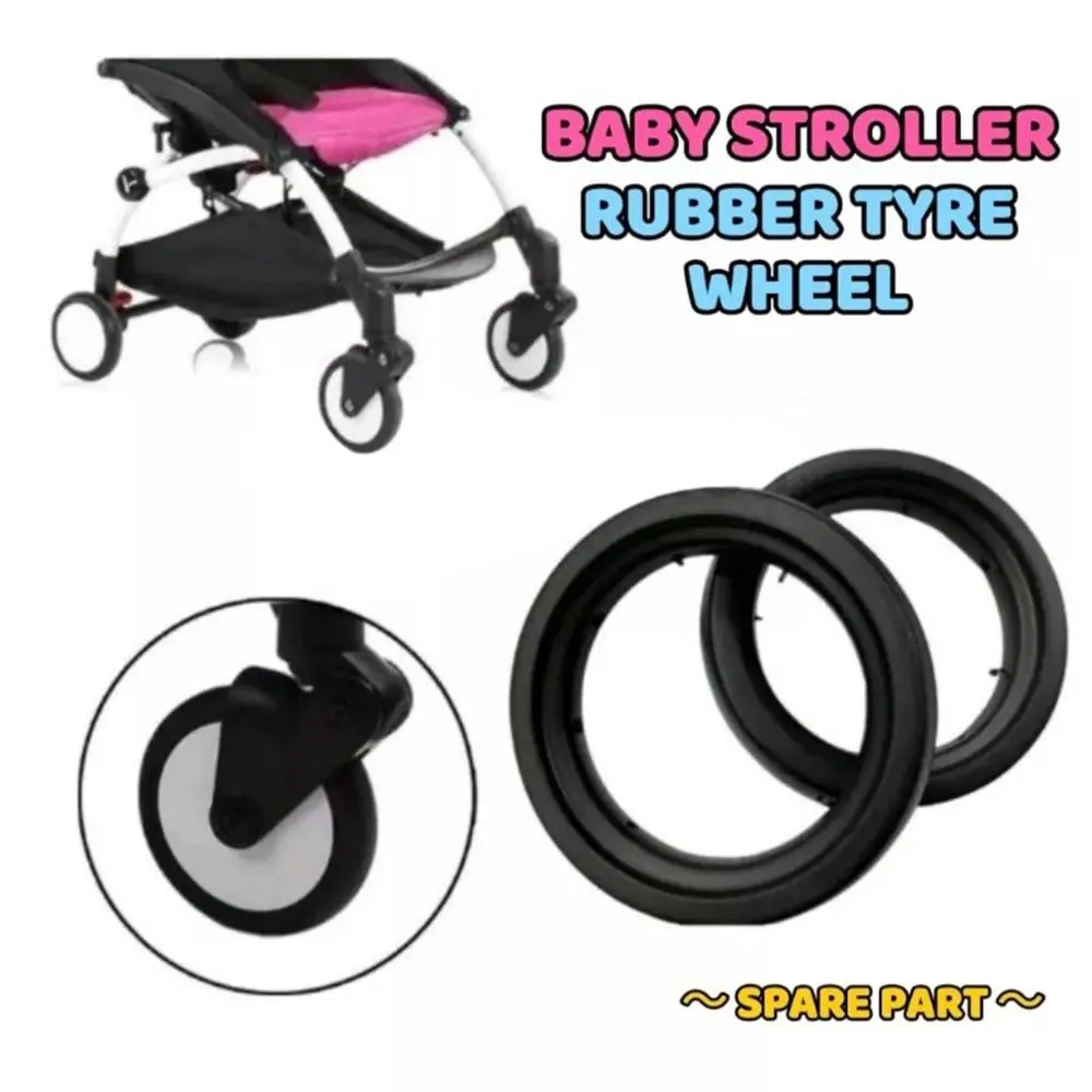 Rubber Baby Stroller Wheel Tyre Stroller Replacement Silent Bearings Stroller Spare Part for Babyzenes Yoyo Yoya YuYu