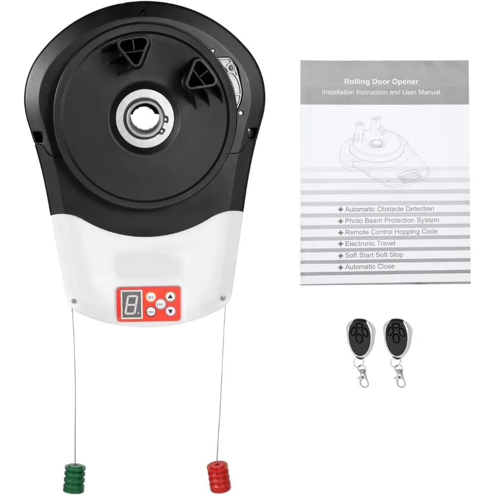فتحت باب أوتوماتيكي قابل للطي 110 فولت 110 وات فتاحة باب مصراع دوارة كهربائية مع 2 أجهزة تحكم عن بعد 800N 22.5M2 مصراع دوار للمرآب