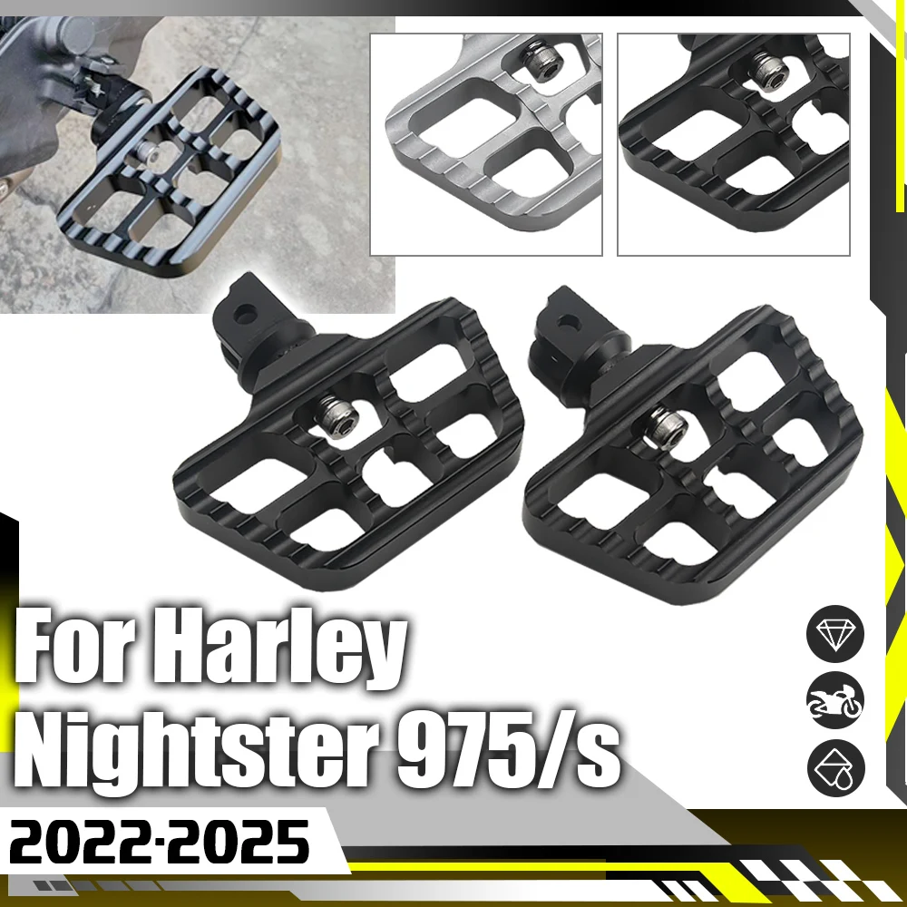 

Мотоциклетные противоскользящие подножки 2025, подножки для Harley Davidson Nightster 975/S 2022 2023 2024, передние подножки, доска для пола водителя