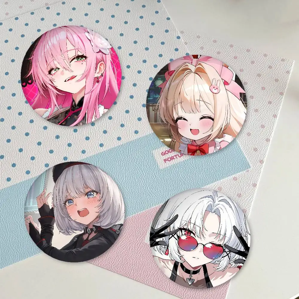 N-NIKKE Goddess Of Victory NIKKE Badges Creative Tinplate Button PinsBrooch Creative Quotes Badge Clothes Gift For Kids Friends