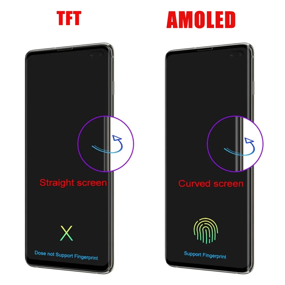 Imagem -02 - Tela de Toque de Lcd com Moldura Digitalizador para Samsung Galaxy S10 Mais S10 Plus G975f ds G973f