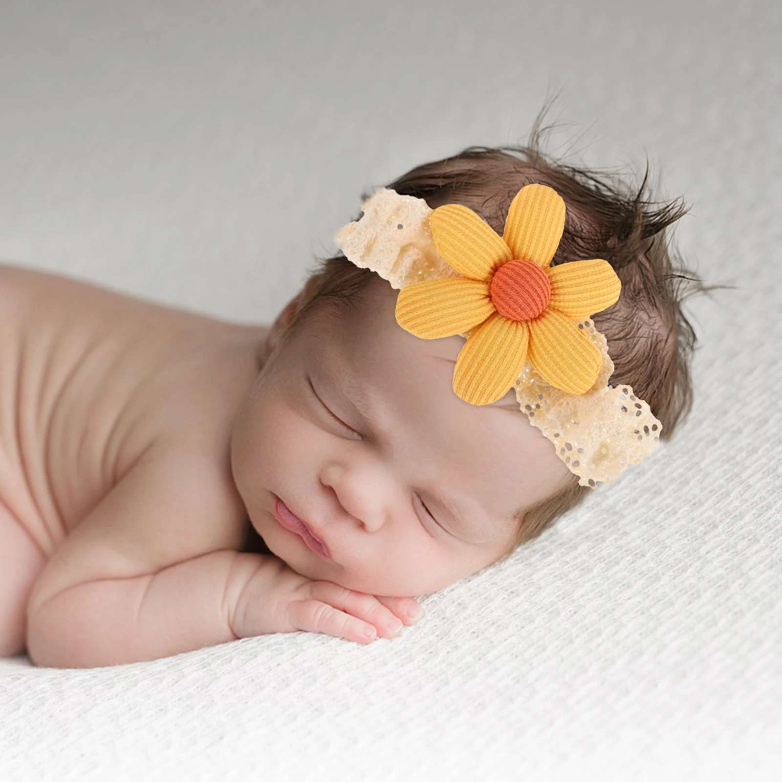 

2pcs Baby Headb Nylon Hair Accessories for Newborn Girls Toddler Flower Headdress Wedding Newborn Headb Bows