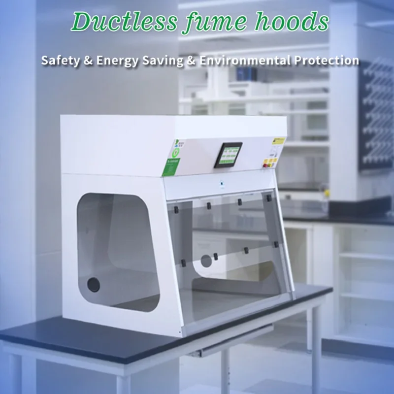 Safe Ductless Fume Hood with Carbon Filter Efficient Chemical Ductless Fume Cupboard for Laboratory Medical Industrial Forensic