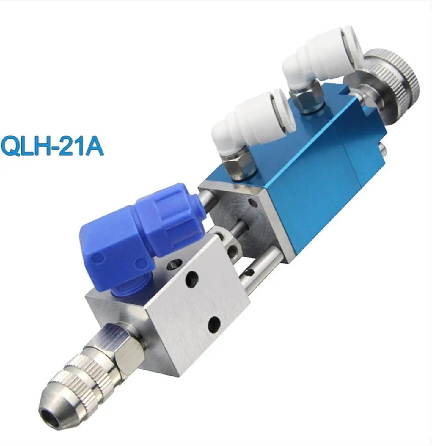 QLH-21A Pneumatic Precision Thimble Dispensing Valve UV Glue Dispenser Valve 0.01ml Anti Drip High Viscosity Silicone Valve