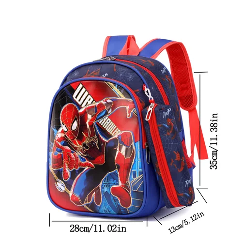 Imagen 2 del producto Mochilas Unisex de Spiderman de Disney, mochila escolar con estampado dorado de gran capacidad para regalos infantiles con estuche de bolígrafo
