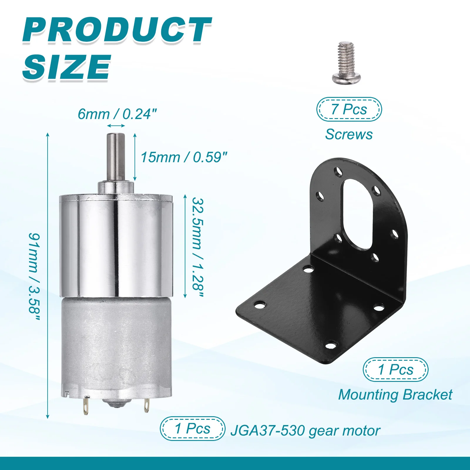 DC 12V 5-600RPM Gear Motor with Centric Output Shaft 37mm Dia Gearbox High Torque Electric Micro Speed Reduction Geared Motor