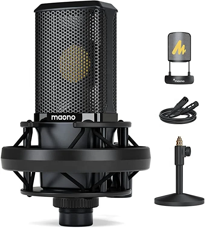 

MAONO 34mm Large Diaphragm Condenser XLR Microphone Recording Studio Equipment Microphone Live Stream Dubbing Microphone