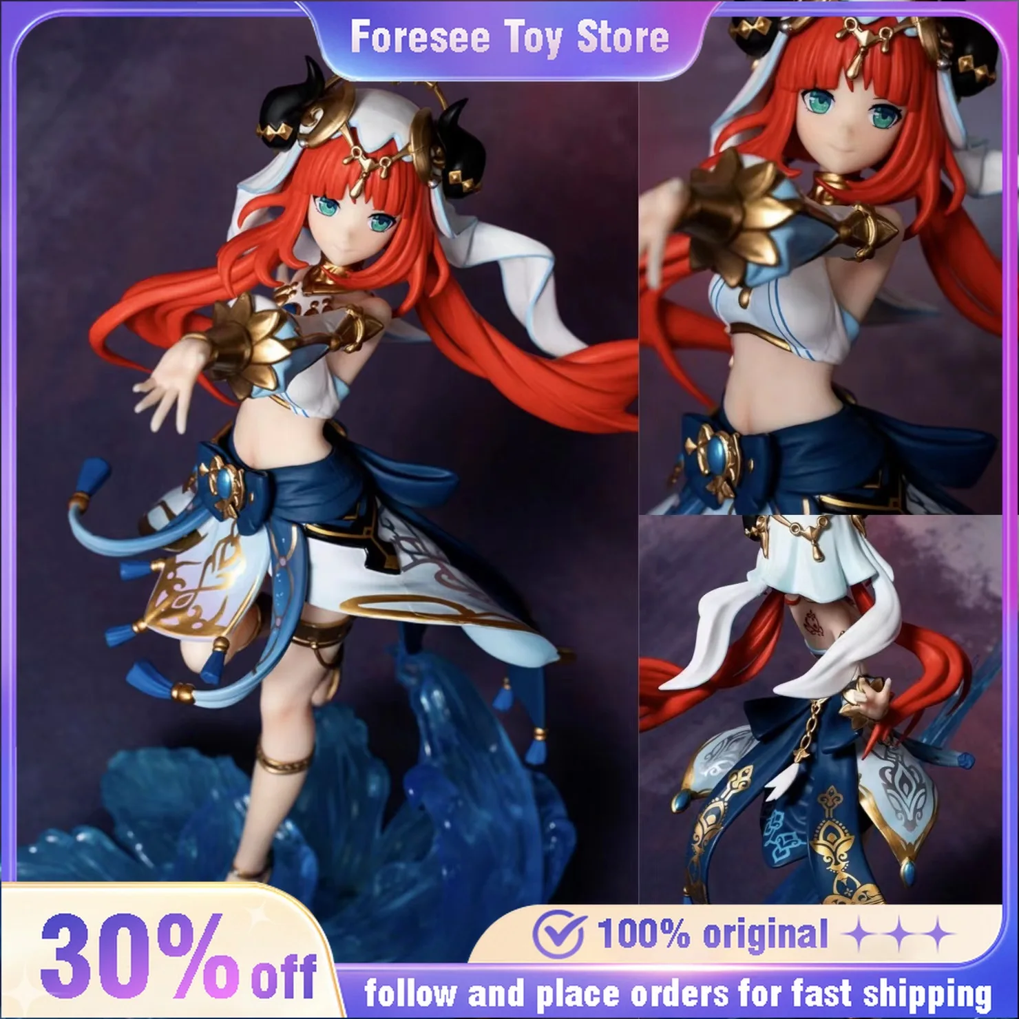 

27cm Genshin Impact Figure Nilou Kawaii Game Hentai Anime Figure PVC Model Doll Toys Hot Girl Collection Game Children Gifts