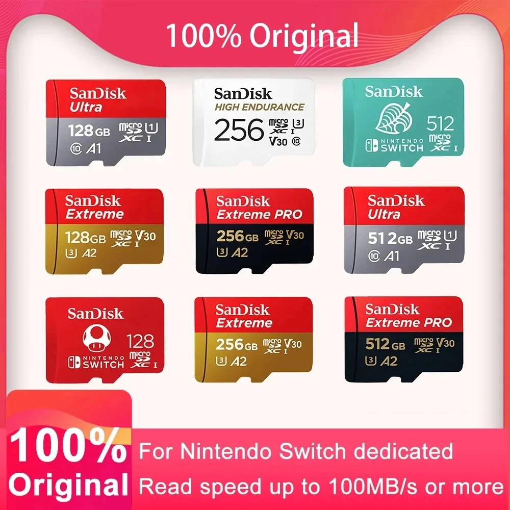 Original Micro SD newest memory Card C10 HD Trans Flash Cards U1 U3 4K for 1080P Camera GoPro DJI Nintendo Switch microSD Card