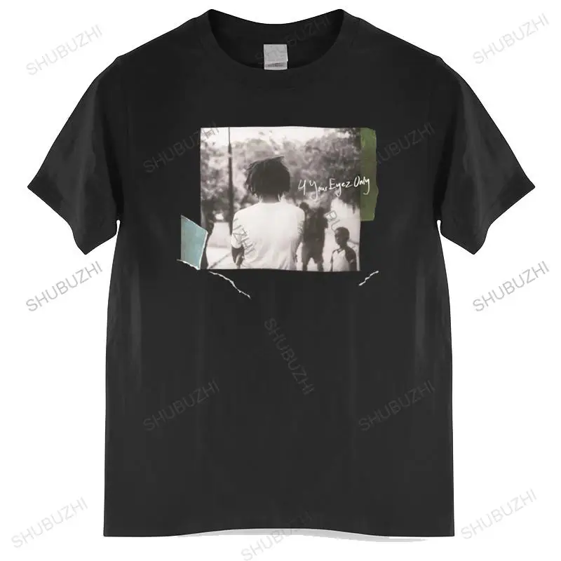 Men Cotton T Shirt Summer Brand Tshirt J Cole - 4 Your Eyez Only - Black T-Shirt Top Tees Mens Tshirt