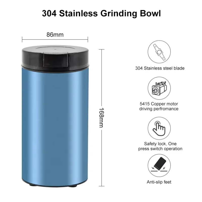 Electric Coffee Bean Grinder Small Automatic Portable Home Use Ready to Grind Compact Coffee Machine for Fresh Ground Beans