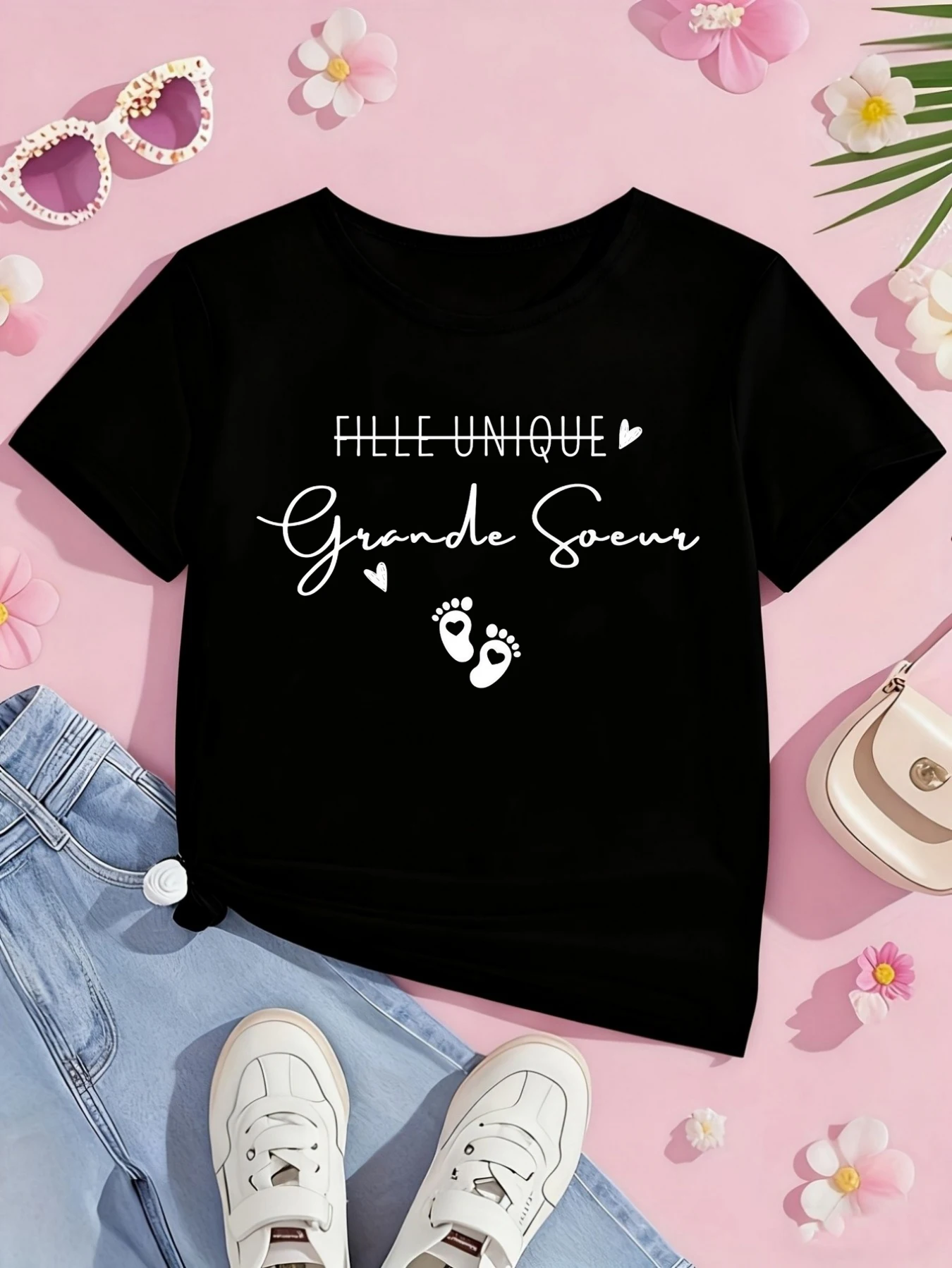 Not One Child Big Sister Printed T Shirt Girls Funny Kids Clothes Pregnancy Announcement T-Shirt
