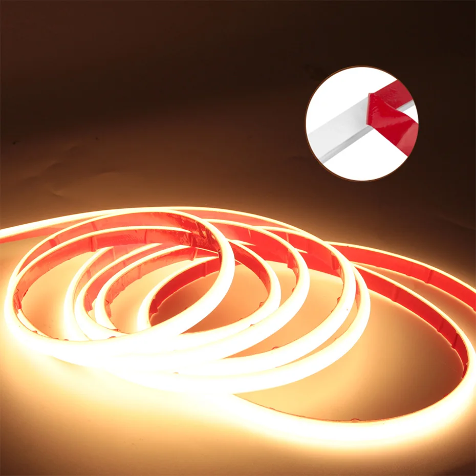

50 м 20 м 10 м COB лента неоновая вилка ЕС AU самоклеящаяся 288 светодиодов/м гибкая светодиодная лента с высоким люменом 220 В водонепроницаемое домашнее освещение