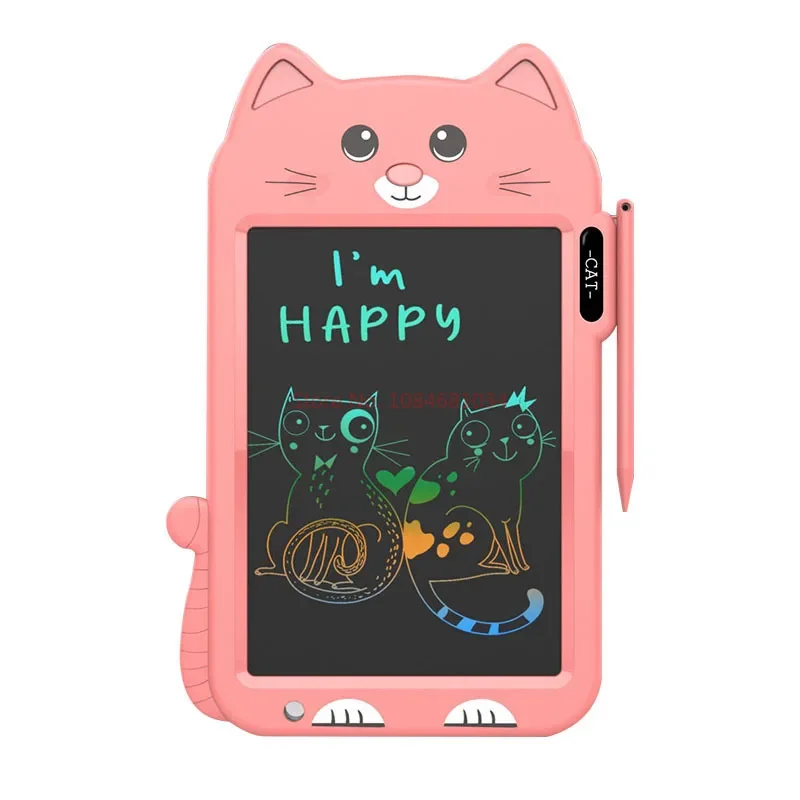 Gatos dos desenhos animados LCD Handwriting Board para crianças, Graffiti eletrônico, prancheta, estudantes e presentes de escritório, 8.8 ", novos modelos