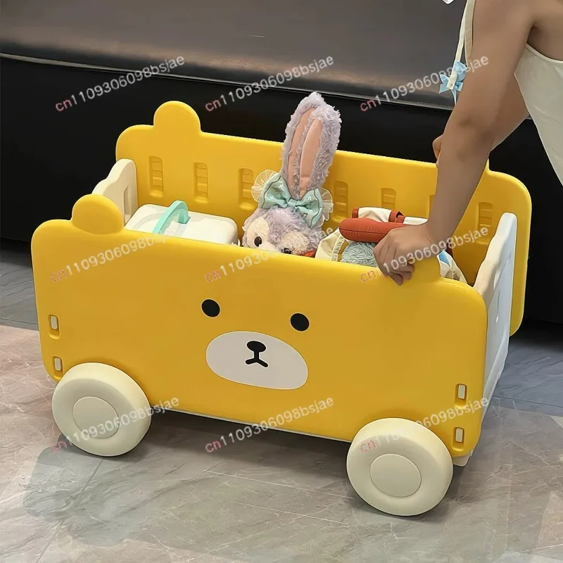 Plush toy storage basket storage sorting box trolley old book storage artifact space saving shelf